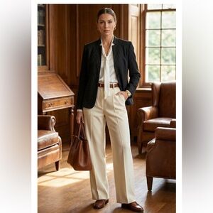 Tahari by Arthur S. Levine Black Pinstripe Blazer Jacket Size 12